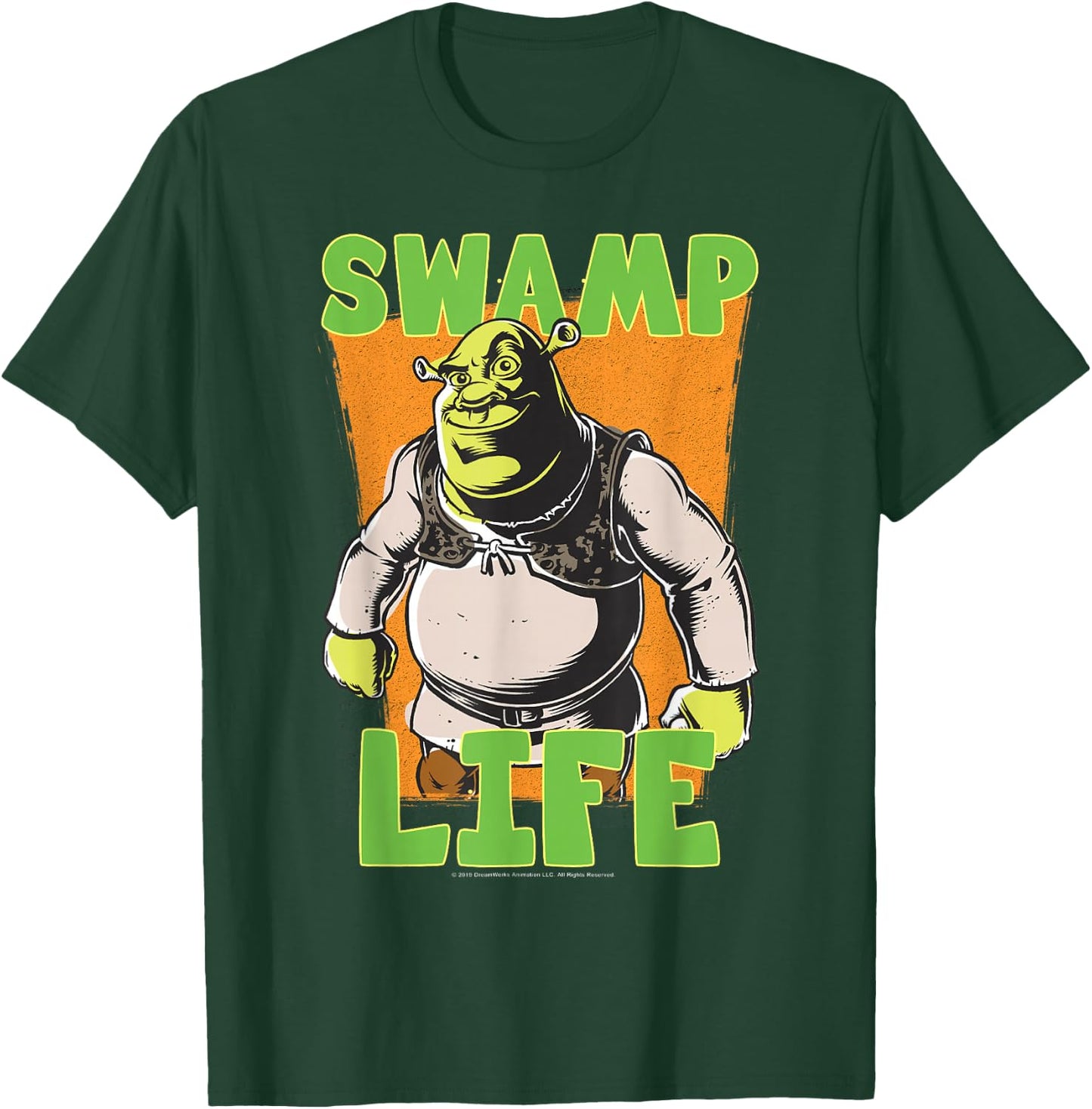 Shrek Cartoon Swamp Life T-Shirt - T-Shirt | Forest