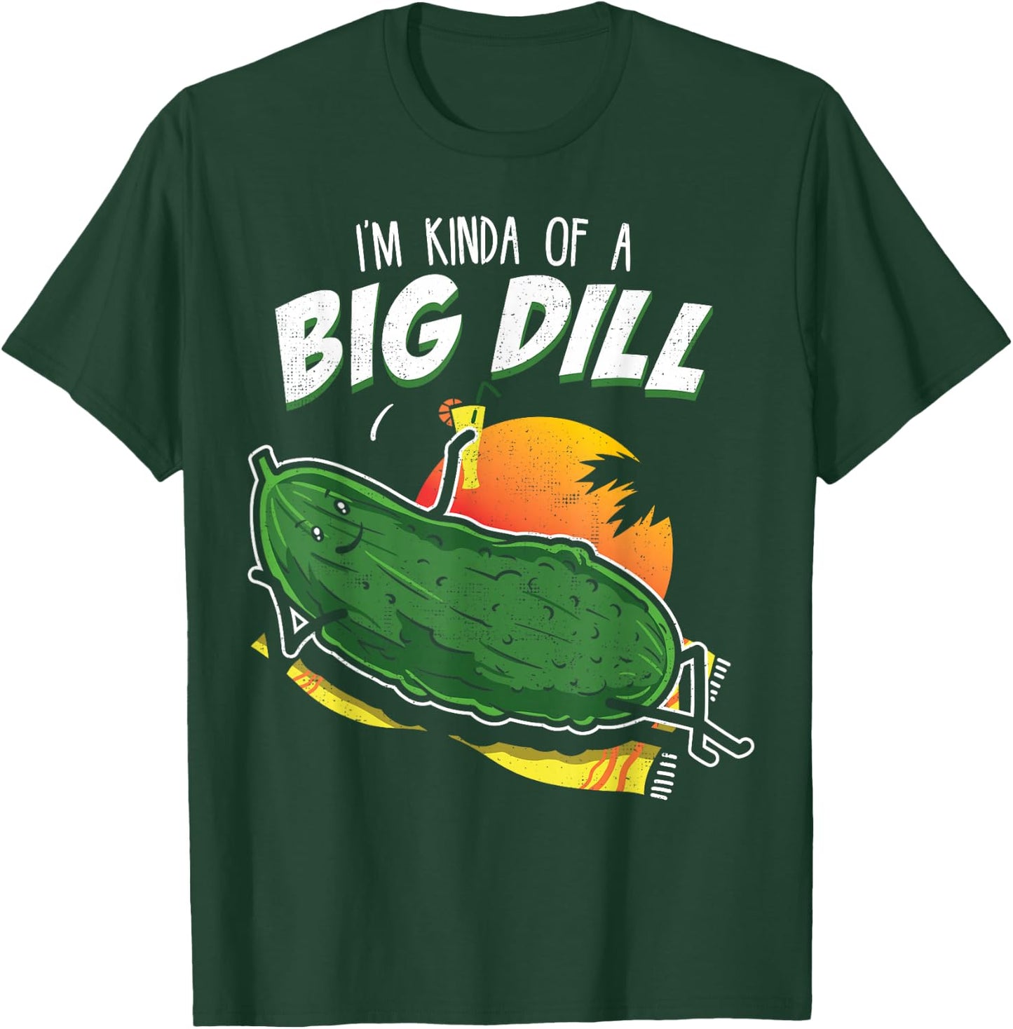 Pickle Fan Pun Design - I'm Kinda Bill Dill Joke T-Shirt - T-Shirt | Forest