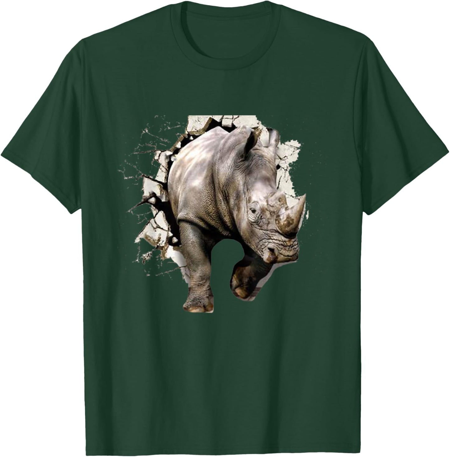 3D Rhino - African Safari Animal Rhinoceros T-Shirt - T-Shirt | Forest