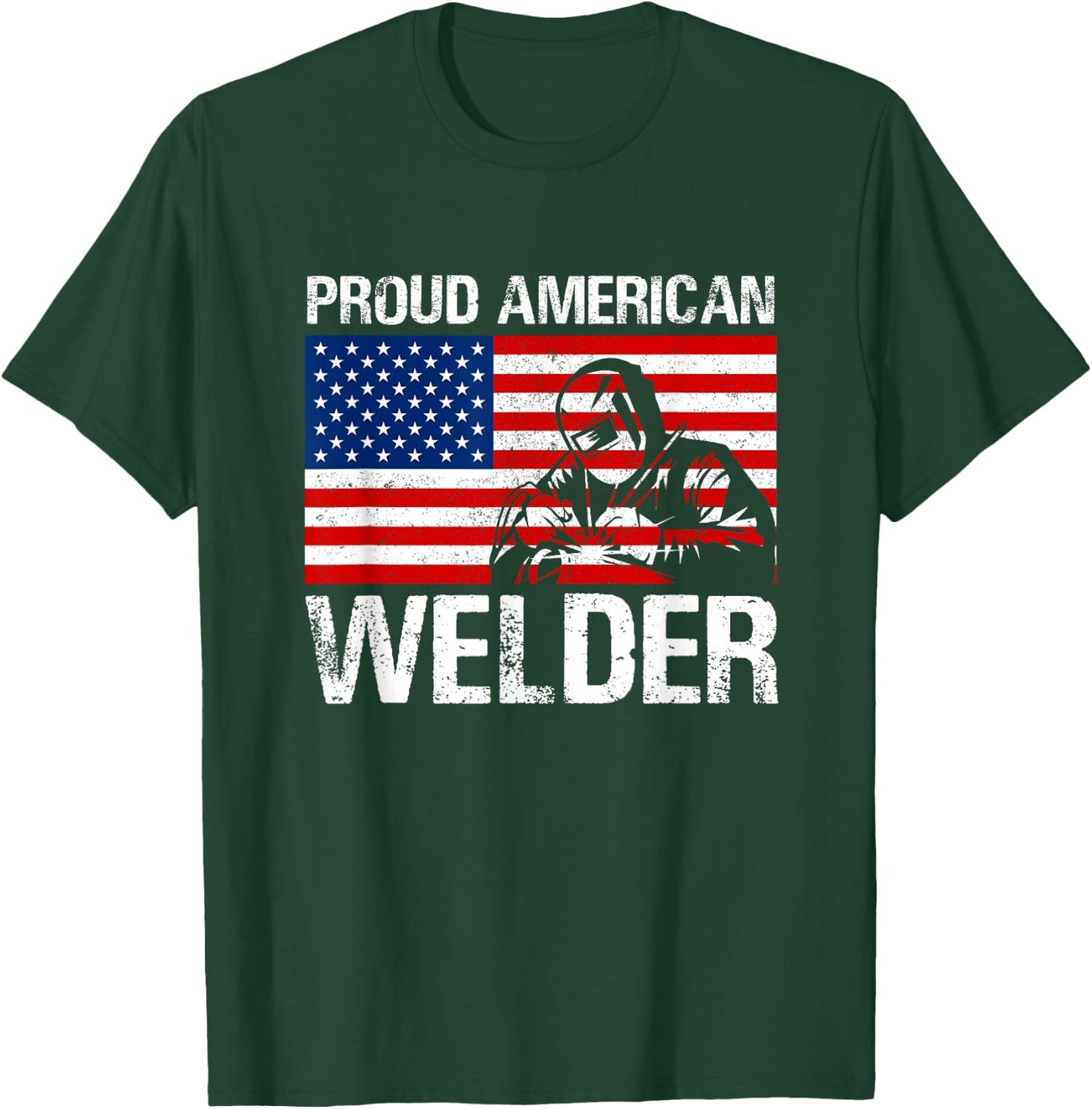 Proud American Welder product Welder Gifts T-Shirt - T-Shirt | Forest