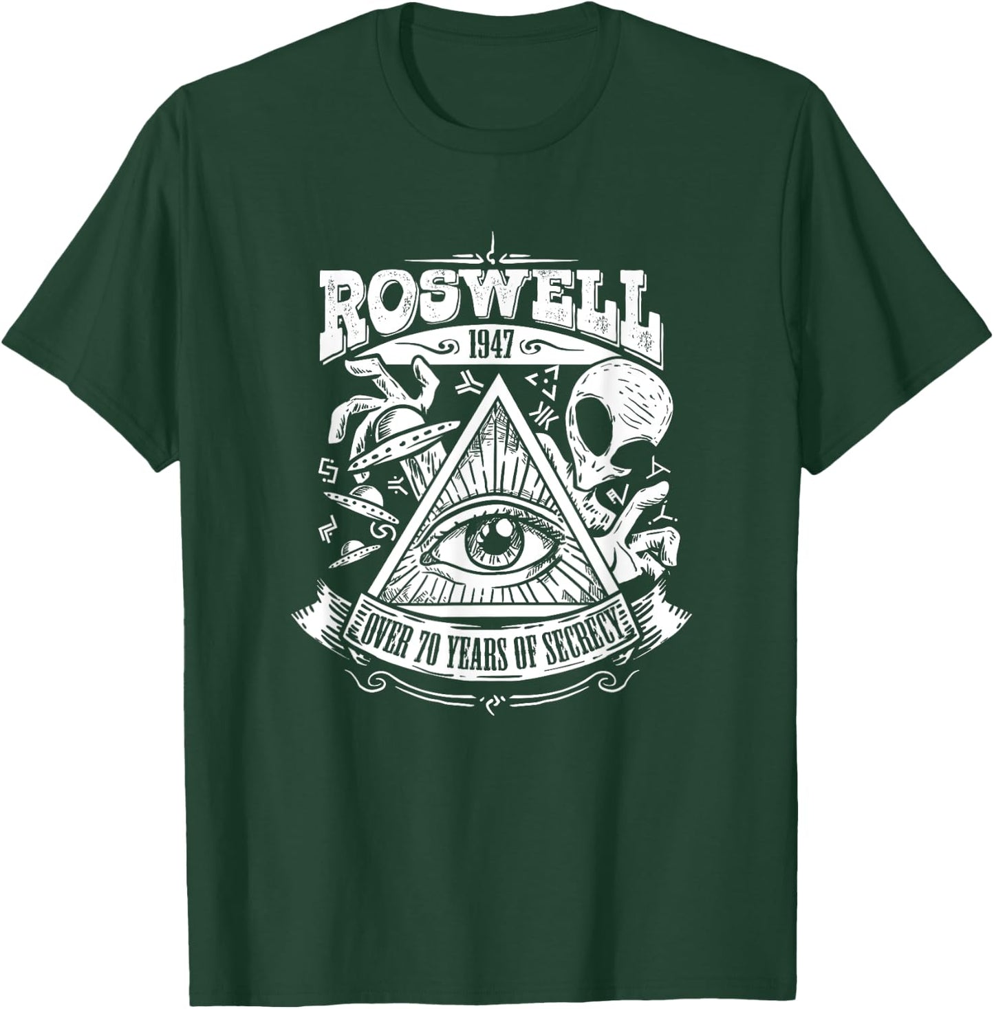 Conspiracy Theory Gifts Roswell Alien Crash Gift An Ancient Astronaut Theorists T-Shirt - T-Shirt | Forest