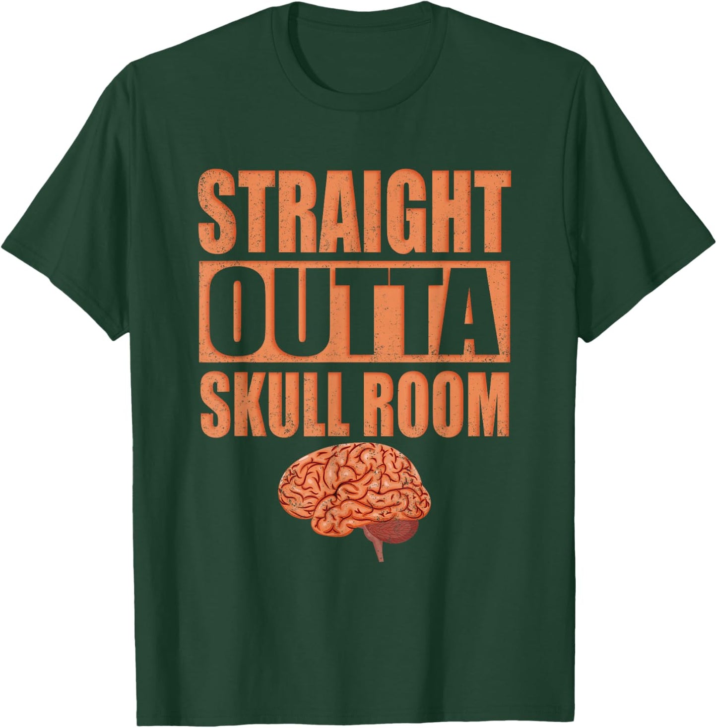 Skull Brain Awareness Chiari Malformation Straight Outta T-Shirt - T-Shirt | Forest