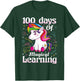100th Day of School Unicorn Girls 100 Days of School T-Shirt - T-Shirt | Forest