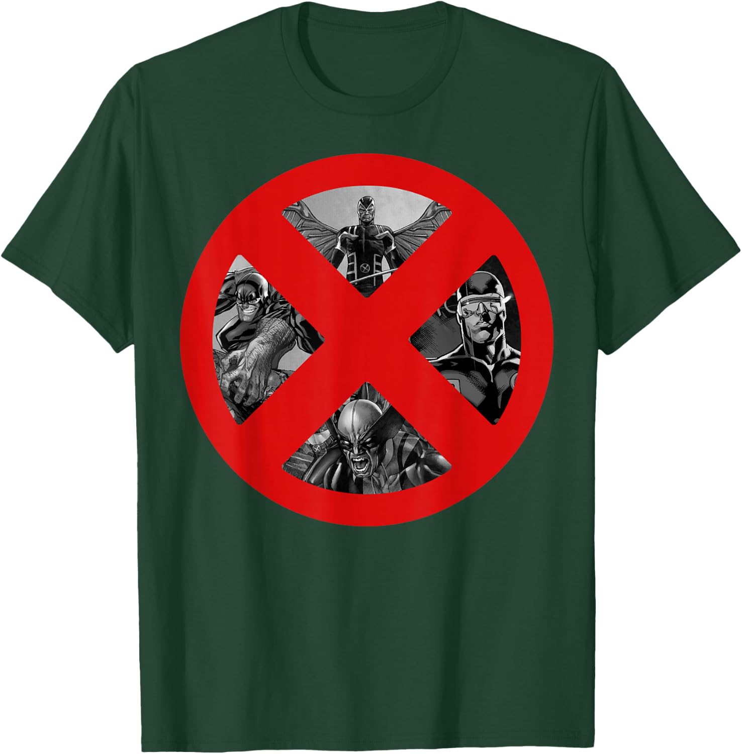 Marvel X-Men Cyclops Wolverine Beast Archangel Logo T-Shirt - T-Shirt | Forest