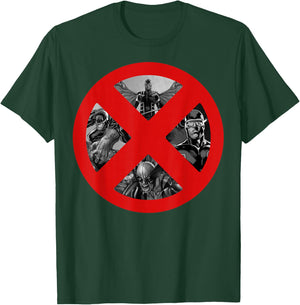 Marvel X-Men Cyclops Wolverine Beast Archangel Logo T-Shirt - T-Shirt | Forest