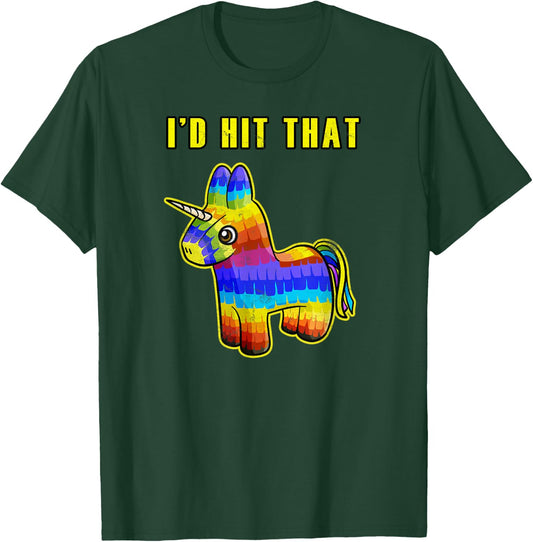 I'd Hit that Pinata Unicorn Kids Mexican Pinata Gift T-Shirt - T-Shirt | Forest