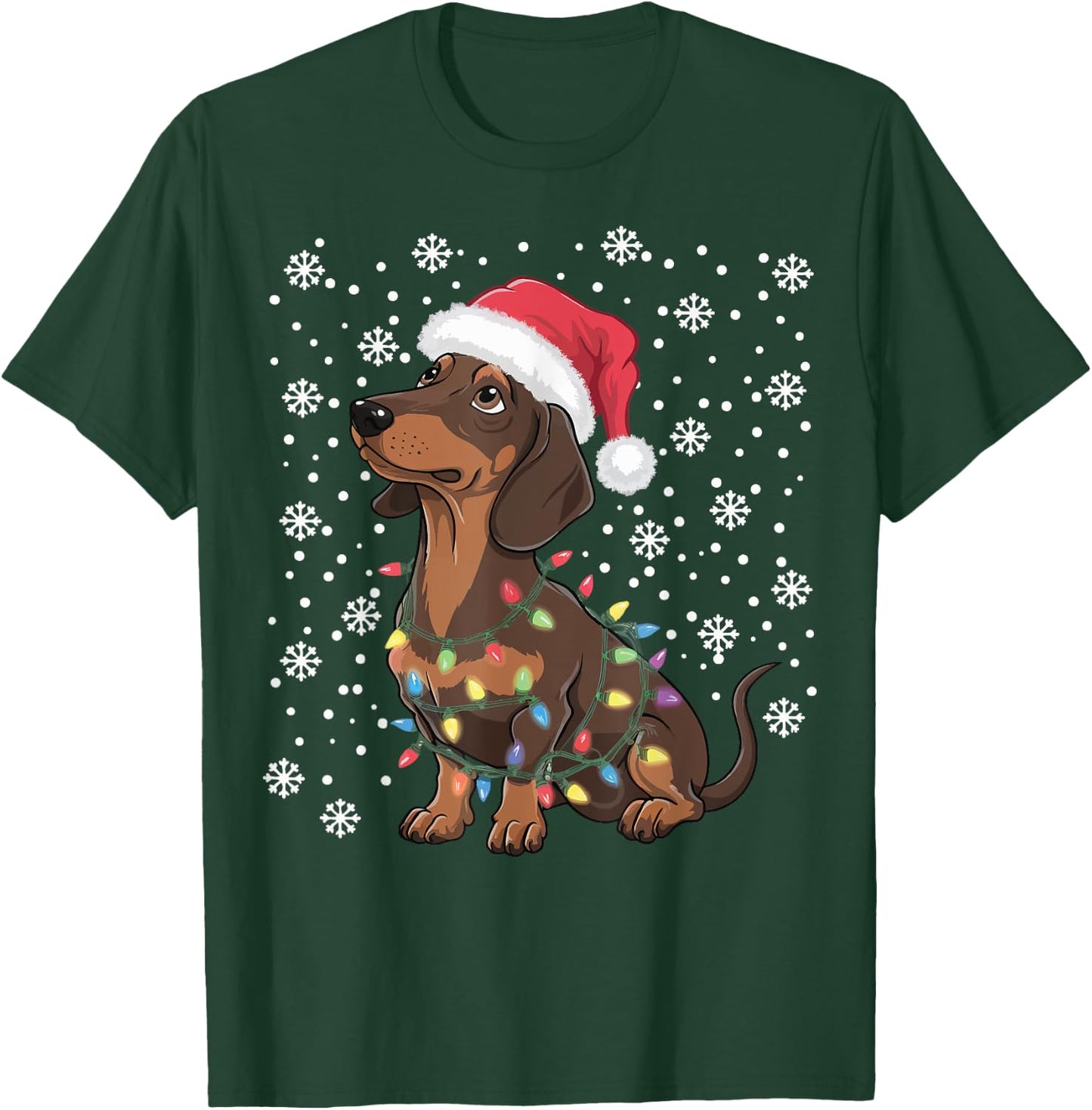 Dachshund Christmas T-Shirt - T-Shirt | Forest
