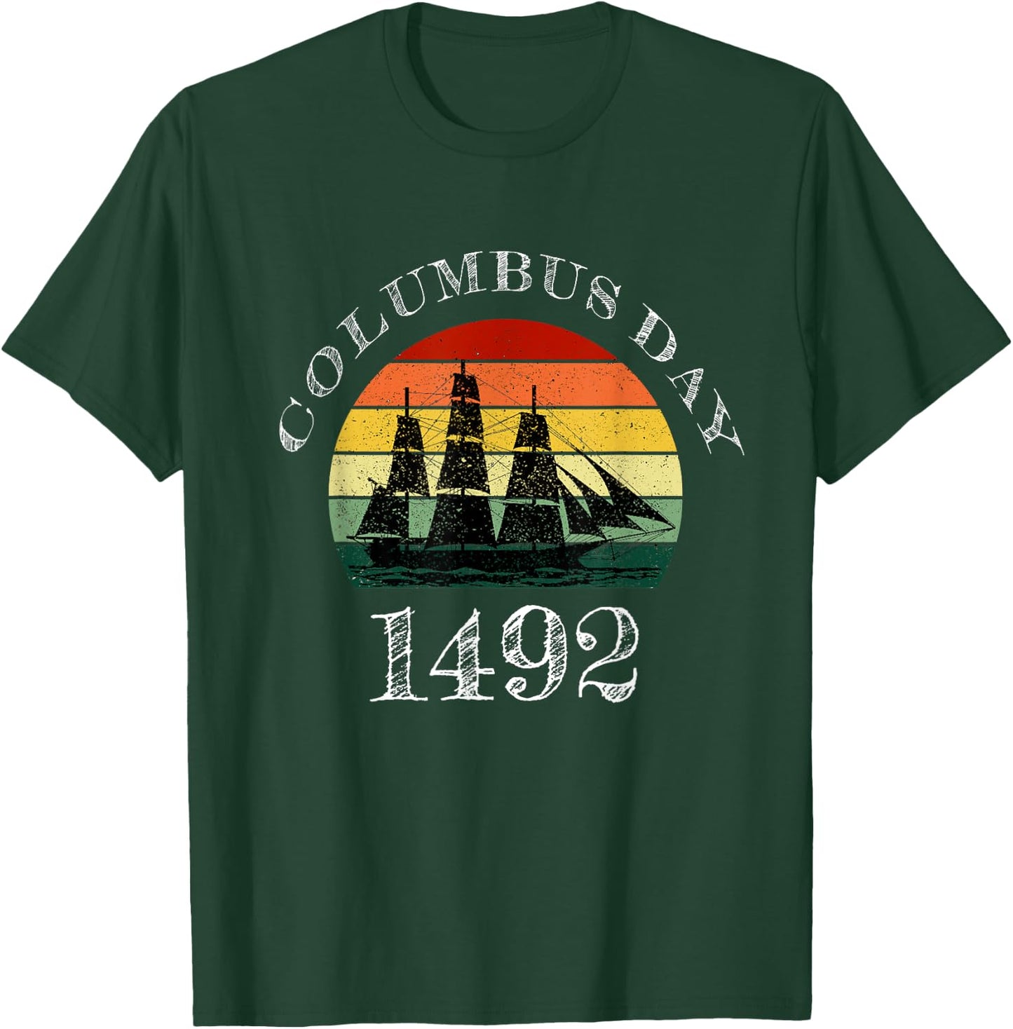 Happy columbus day vintage T-Shirt - T-Shirt | Forest