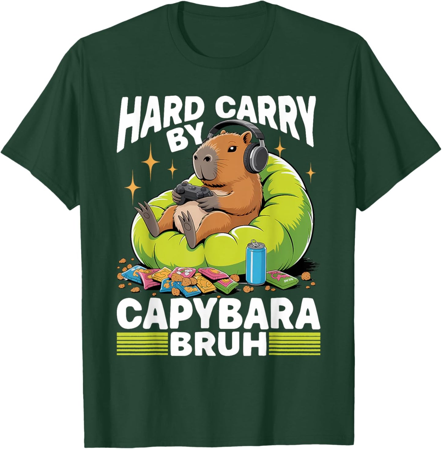 Capybara Gamer Gaming T-Shirt - T-Shirt | Forest