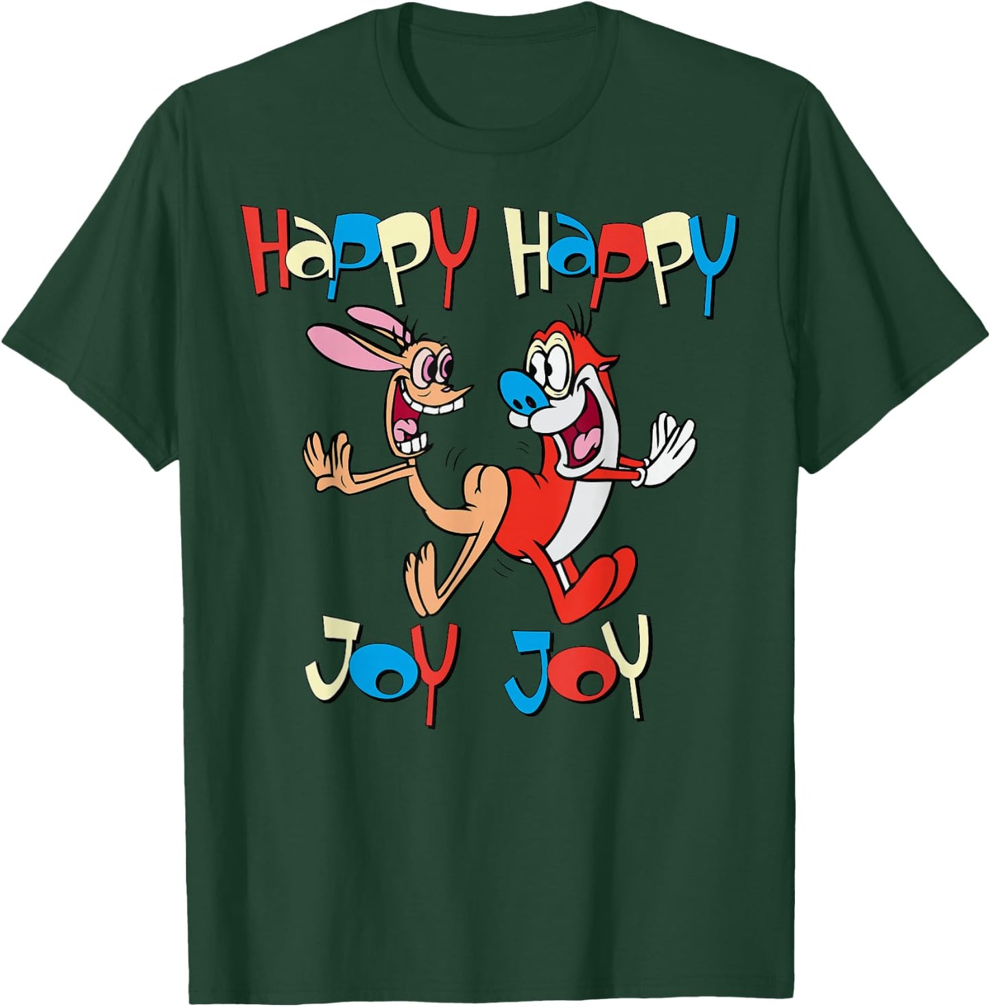 Ren and Stimpy Happy Happy Joy Joy Dance T-Shirt - T-Shirt | Forest