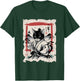 Samurai Cat Sumi-e Graphic - Vintage Warrior Japanese Art Men Women Girls Kids T-Shirt - T-Shirt | Forest