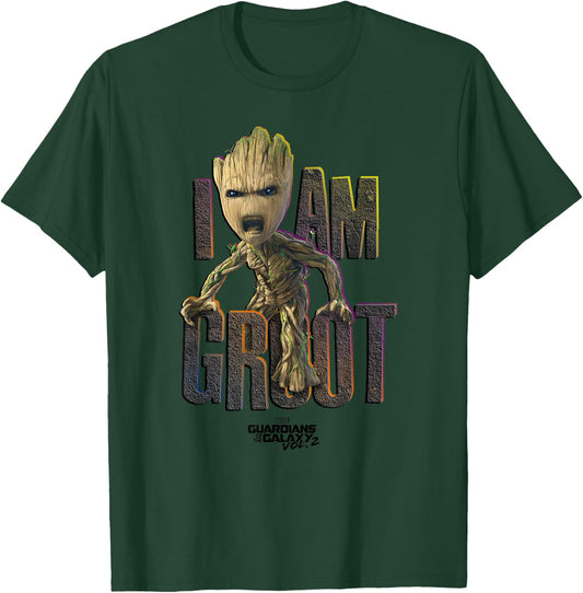 Marvel Guardians Vol.2 I AM Groot Cute Angry C2 Small T-Shirt - T-Shirt | Forest