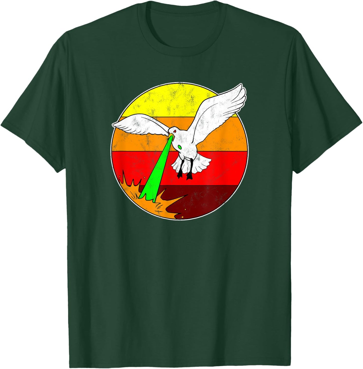 Laser Seagull Funny Retro Seagull T-Shirt - T-Shirt | Forest