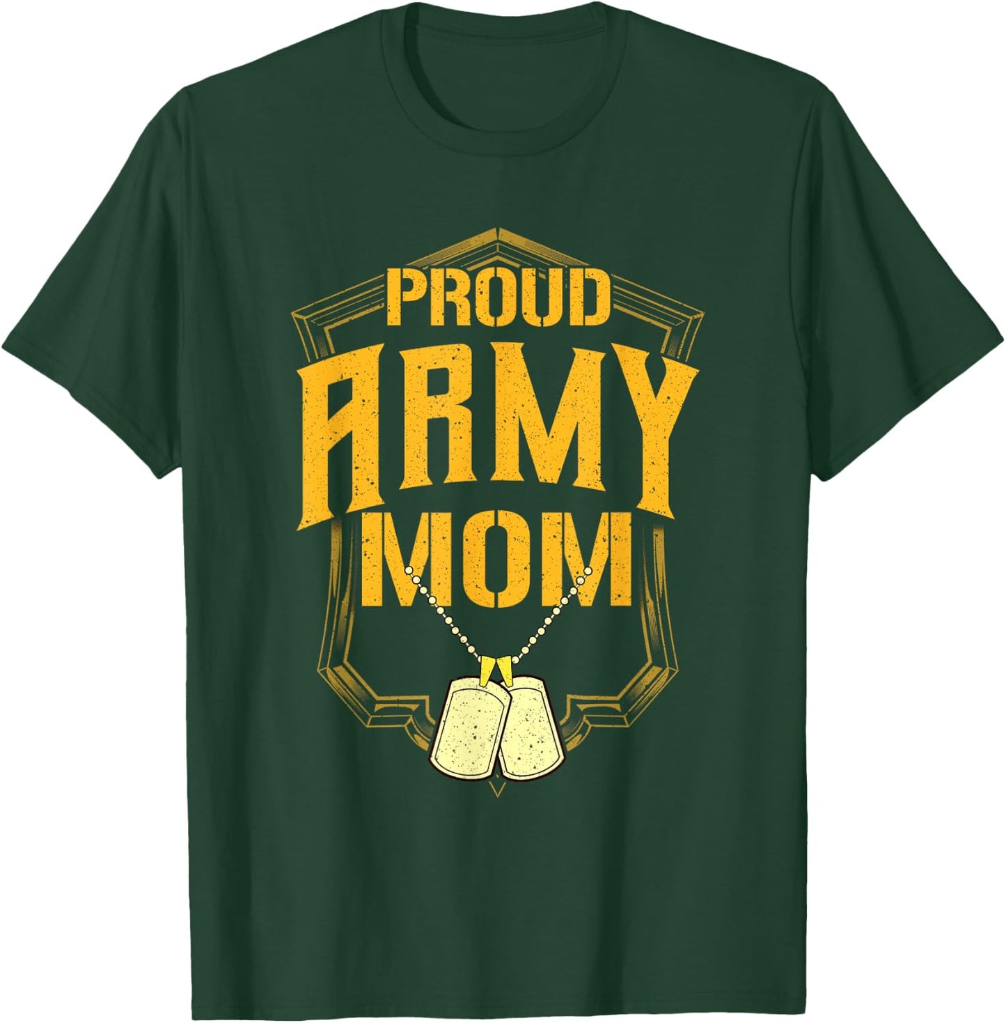 Proud Army Mom Shirt Military Pride T Shirt T-Shirt - T-Shirt | Forest