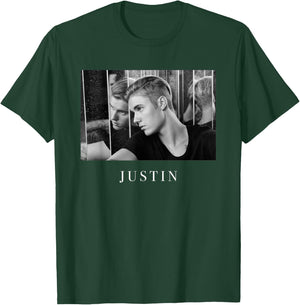 Official Justin Bieber Reflection Photo B&W T-Shirt - T-Shirt | Forest