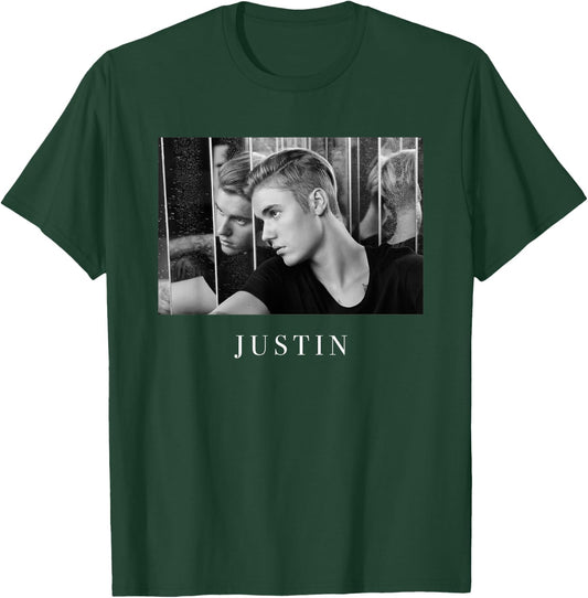Official Justin Bieber Reflection Photo B&W T-Shirt - T-Shirt | Forest