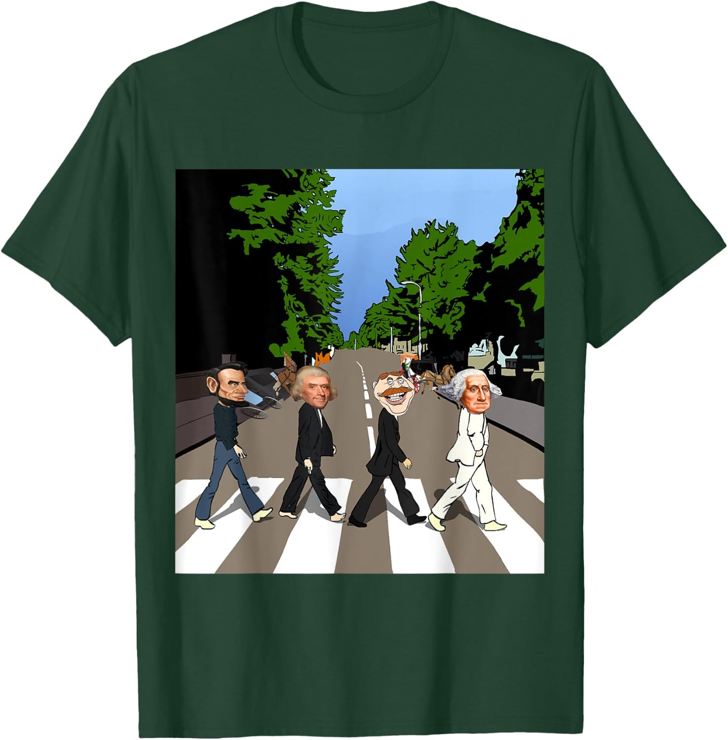 Presidents Day Shirt Lincoln, Washington,Jefferson,Theodore T-Shirt - T-Shirt | Forest