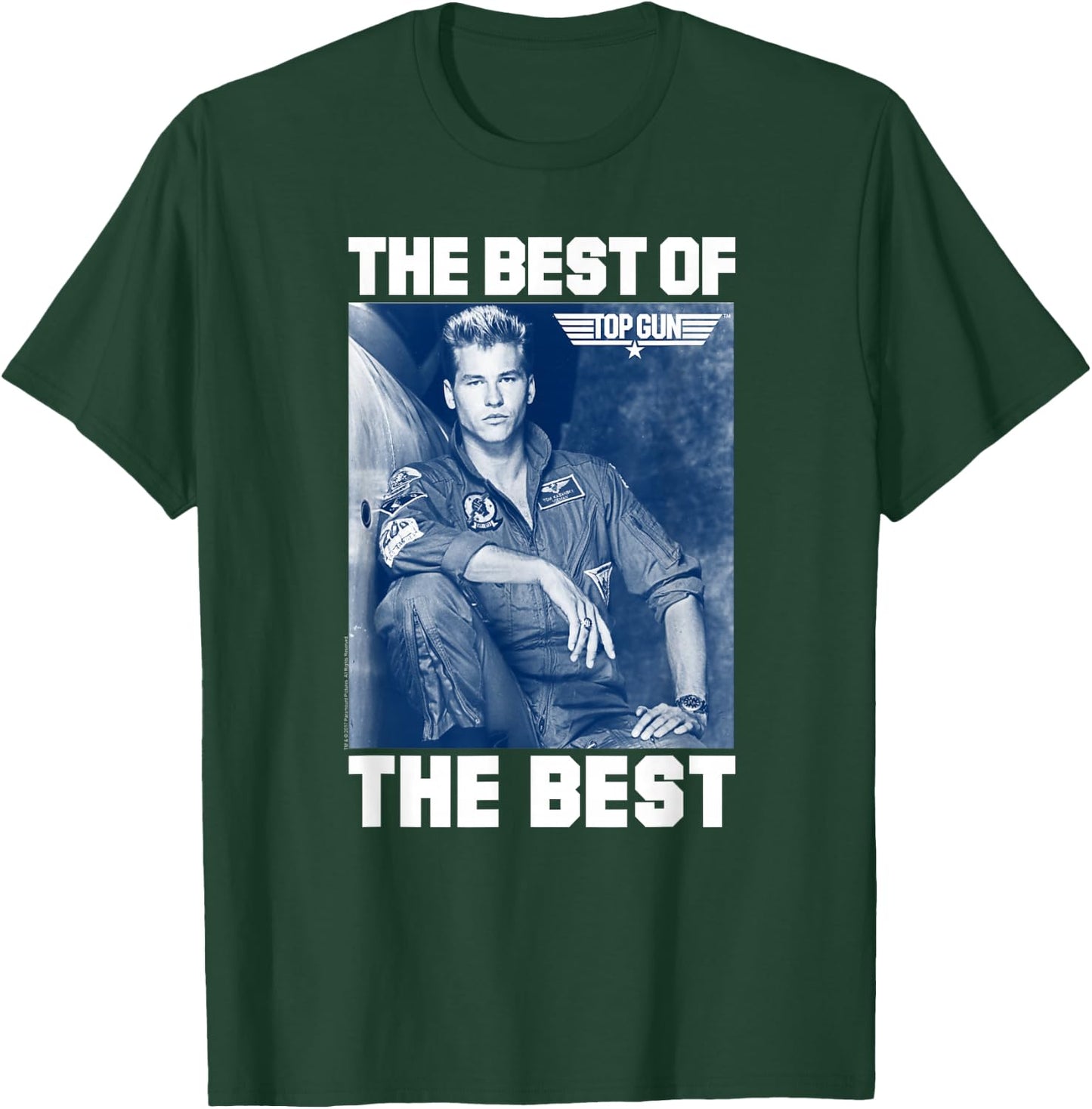 Top Gun The Best of The Best Iceman Blue Photo Action Movie T-Shirt - T-Shirt | Forest