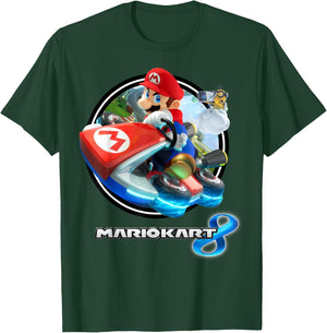 Nintendo Mario Kart 8 Circle Drift Logo T-Shirt - T-Shirt | Forest