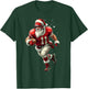 Santa Sports Christmas Football Player Boys T-Shirt - T-Shirt | Forest