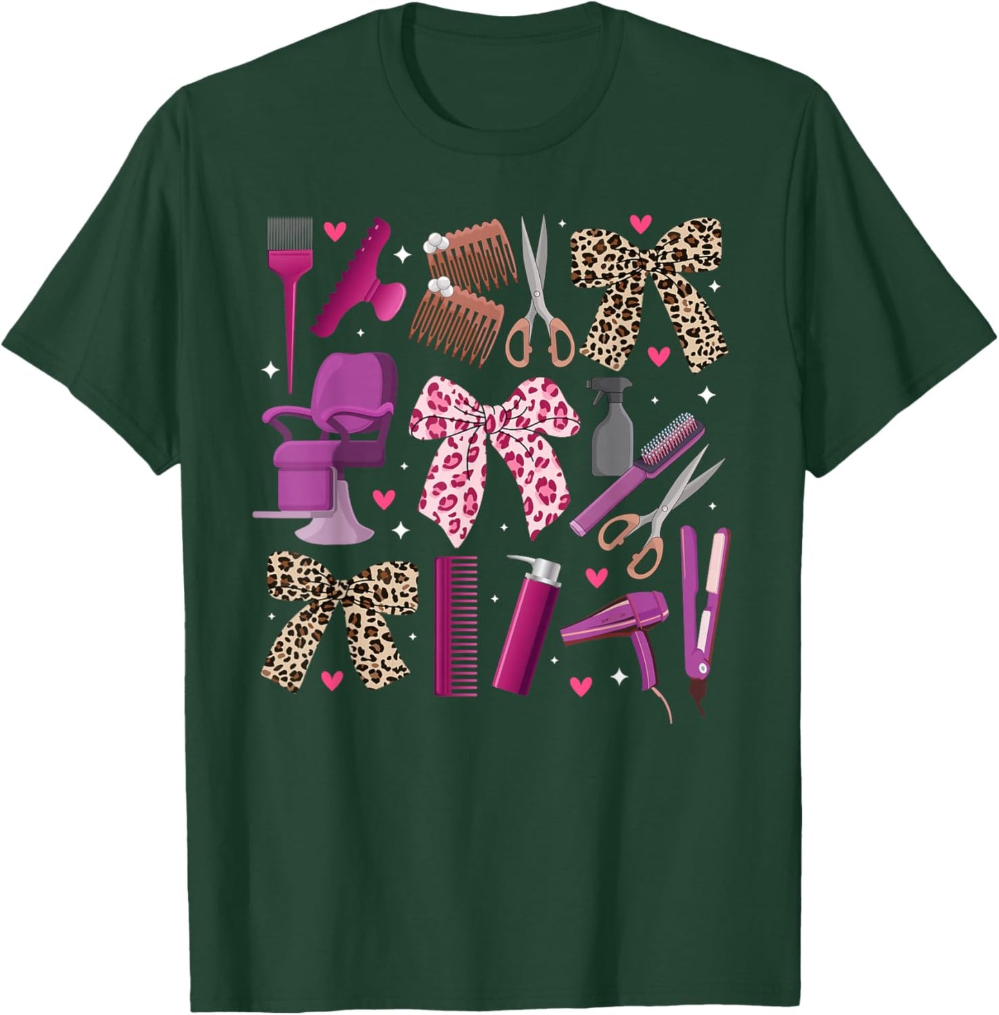 Hair Stylist Coquette Hair Dresser Hairstylist Hairdresser T-Shirt - T-Shirt | Forest