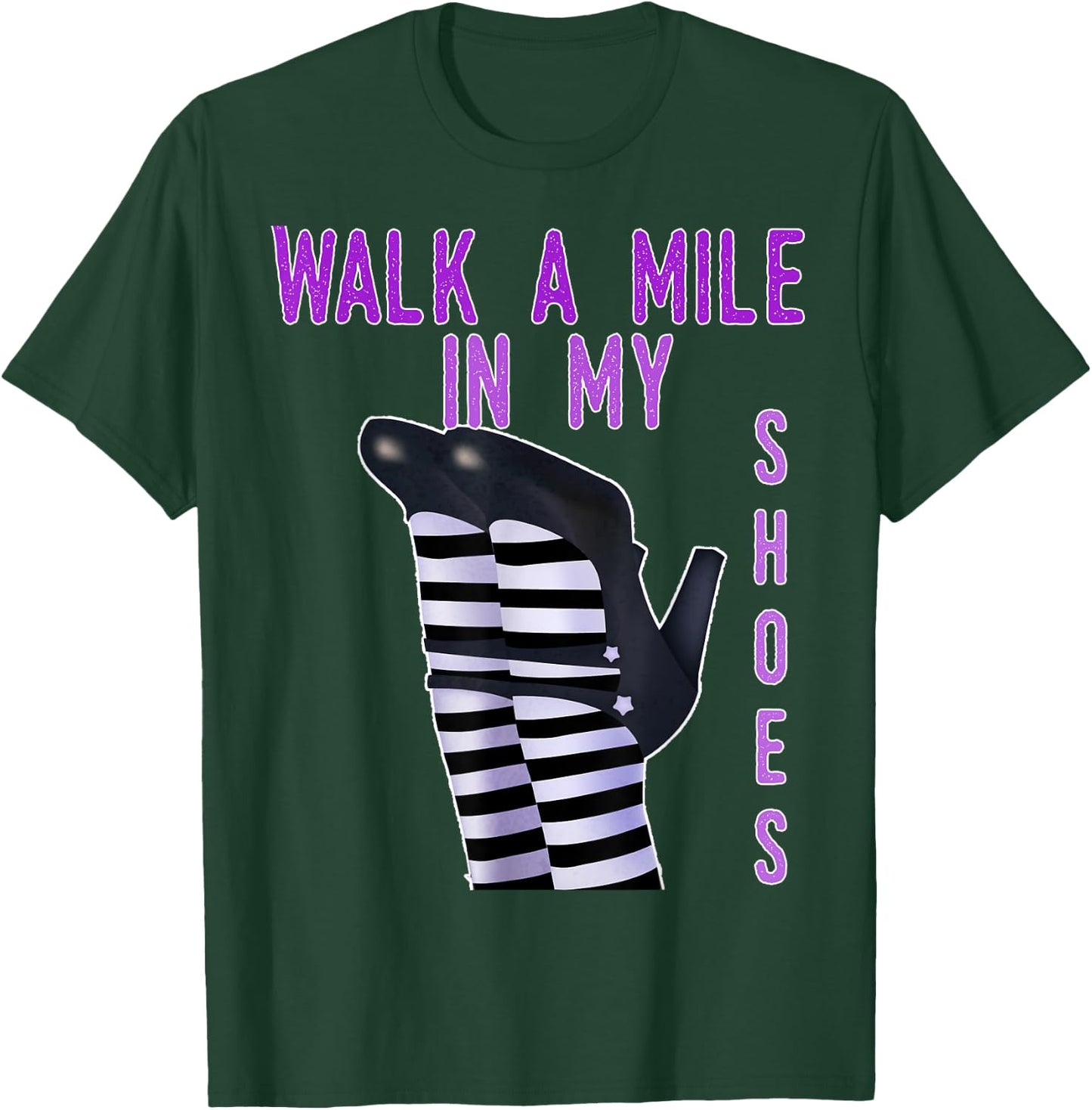 Happy Halloween Walk a Mile in my Shoes Witch T-Shirt - T-Shirt | Forest