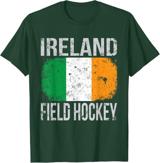 Ireland Field Hockey, Irish Flag T-Shirt - T-Shirt | Forest