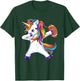 Funny Dabbing Unicorn American Football Gift Girls Women T-Shirt - T-Shirt | Forest