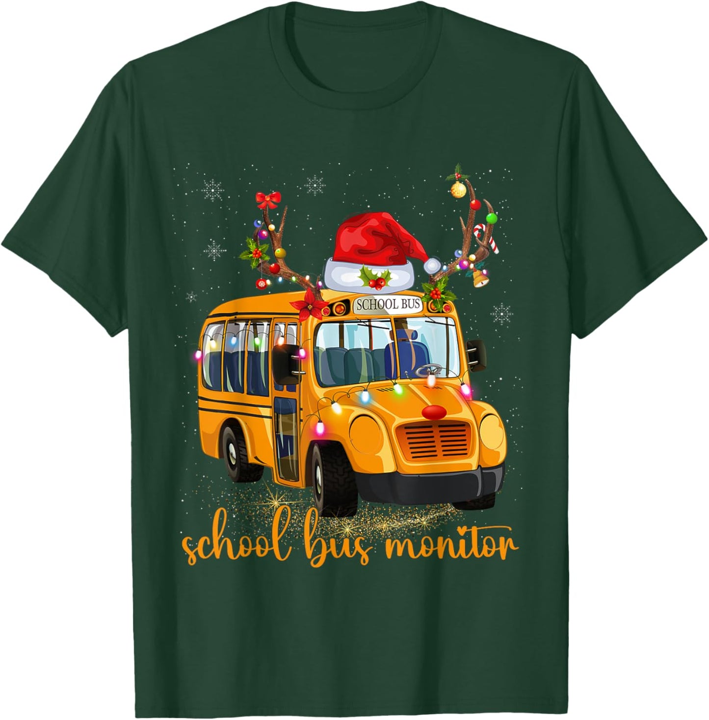 School Bus Monitor T-Shirt - T-Shirt | Forest