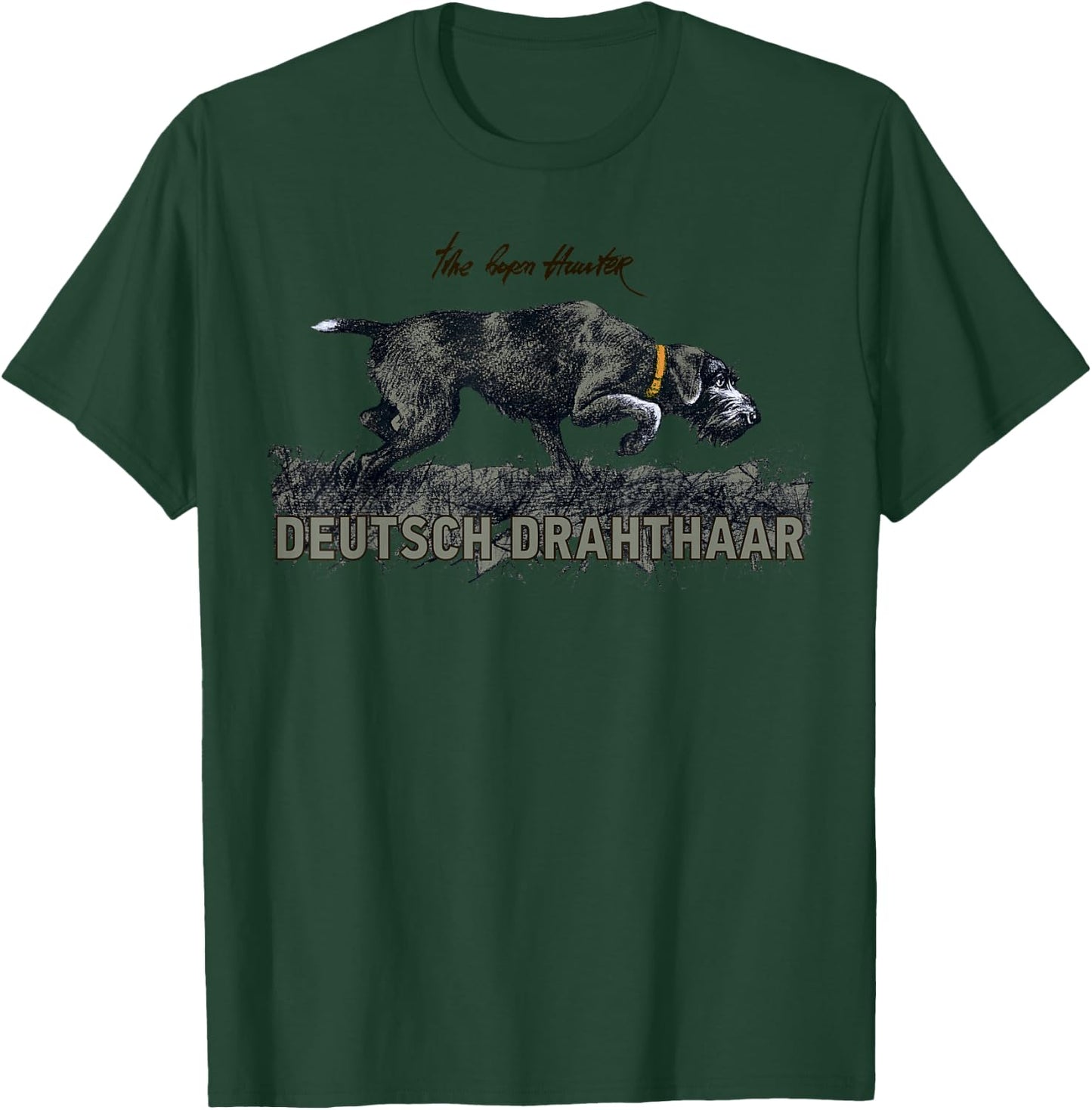 T shirt Deutsch Drahthaar. The born Hunter. T-Shirt - T-Shirt | Forest