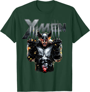 Marvel X-Men Wolverine Full Metal Razor Edge Graphic T-Shirt - T-Shirt | Forest