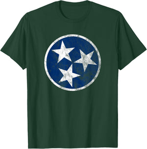 Tennessee State Flag Blue White Stars Traditional T-Shirt - T-Shirt | Forest