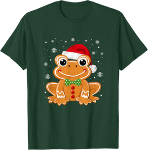 Funny Gingerbread Man Frog Christmas Kids T-Shirt - T-Shirt | Forest