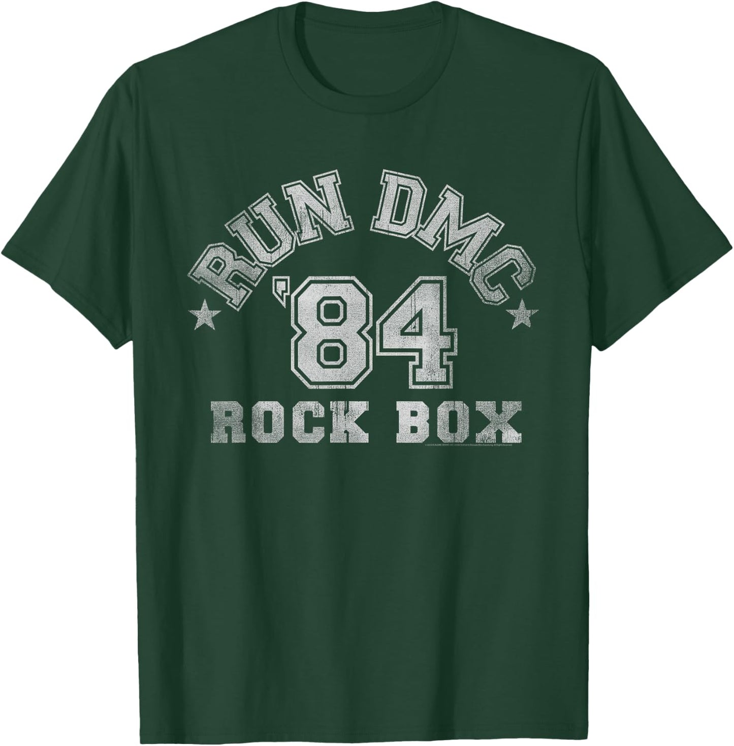 Run DMC Official Rock Box Varsity T-Shirt - T-Shirt | Forest