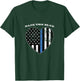 Back the Blue Thin Blue Line American Flag Police Support Men T-Shirt - T-Shirt | Forest