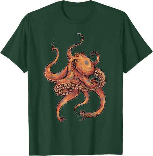 Octopus T Shirt women boys girls kids T-Shirt - T-Shirt | Forest