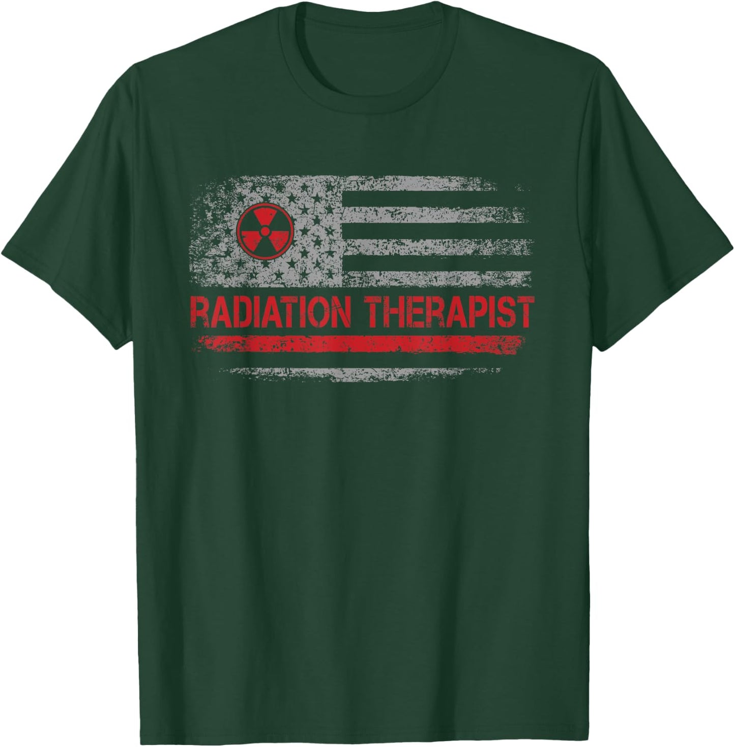 US American Flag Radiation Therapist Radiation Therapy T-Shirt - T-Shirt | Forest
