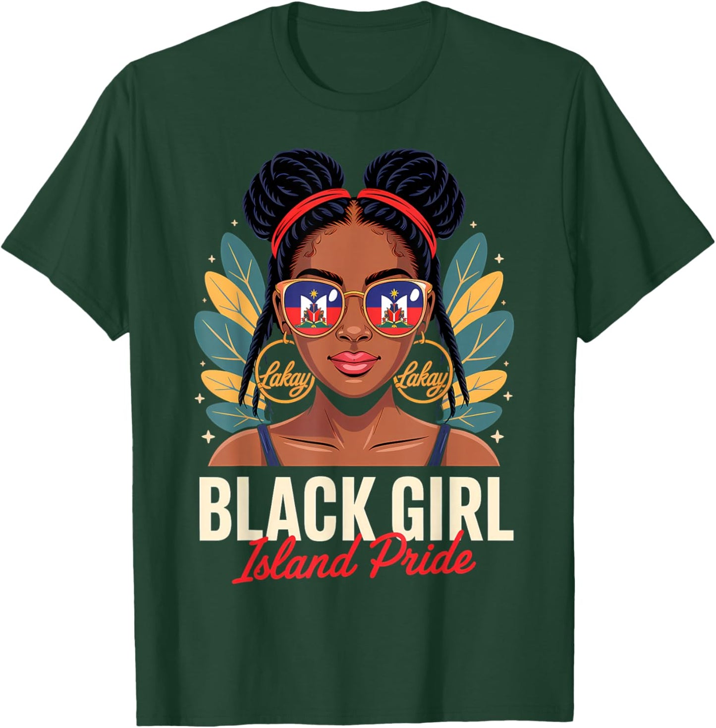 Haitian Princess Haiti Black Girl Haitian Roots T-Shirt - T-Shirt | Forest