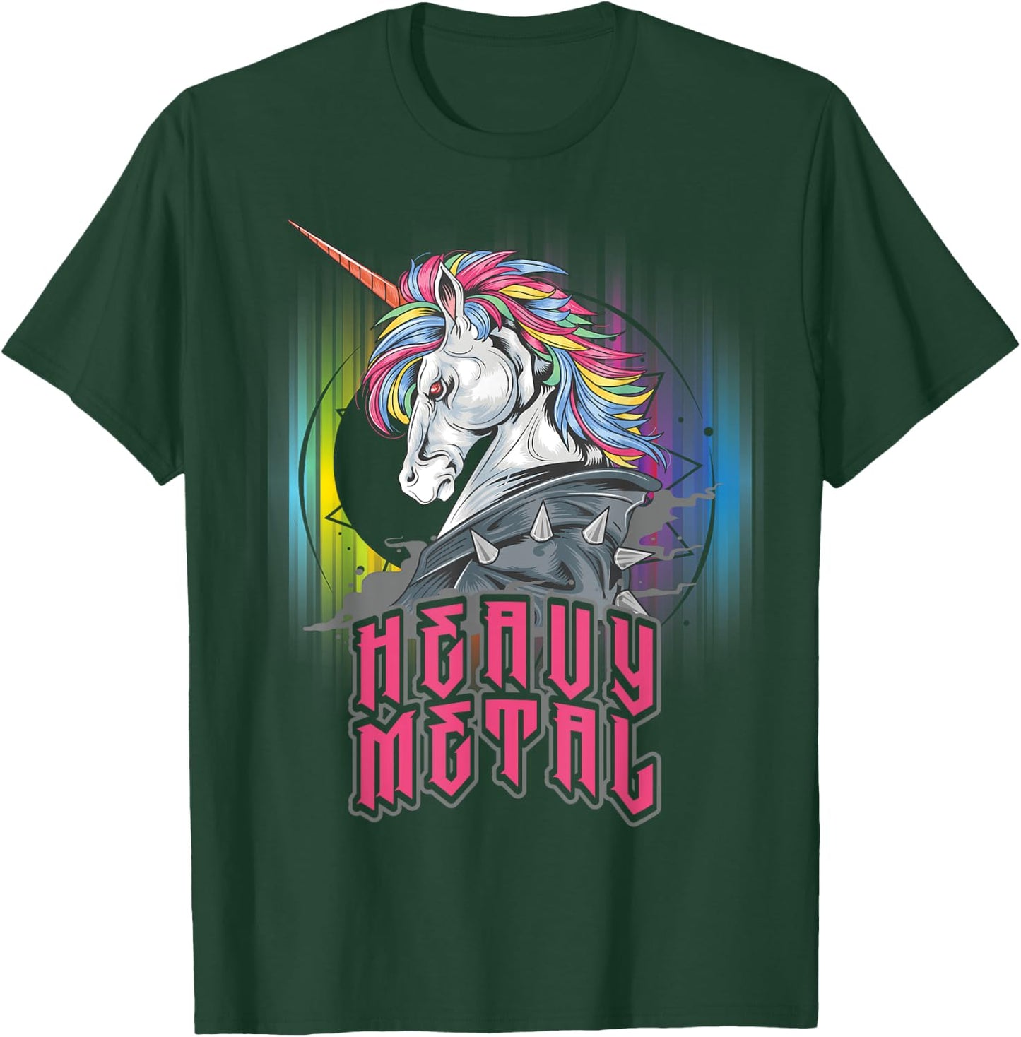 Funny Heavy Metal Unicorn Design Woman Kids T-Shirt - T-Shirt | Forest