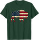 Vintage Buffalo American flag Bison Patriotic gift T-Shirt - T-Shirt | Forest