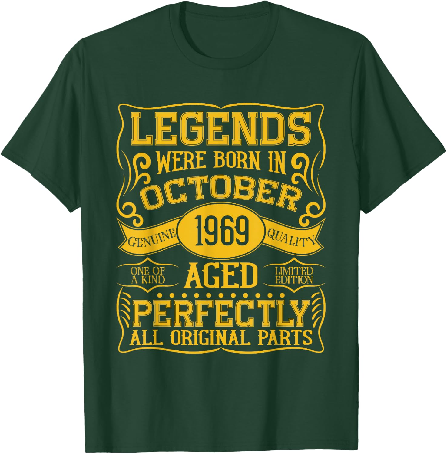 55th Birthday Legends Were Born In October 1969 T-Shirt - T-Shirt | Forest
