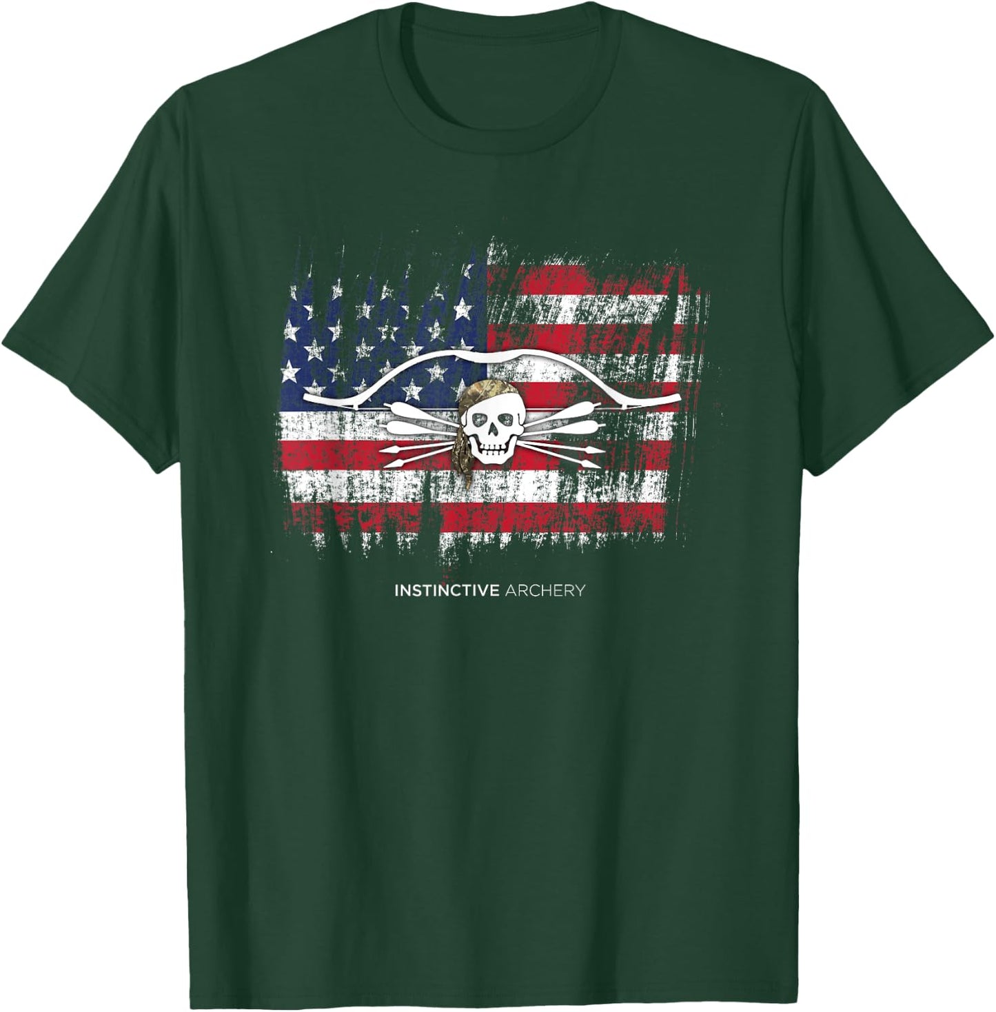Pirate Archer - American Flag T-Shirt - T-Shirt | Forest