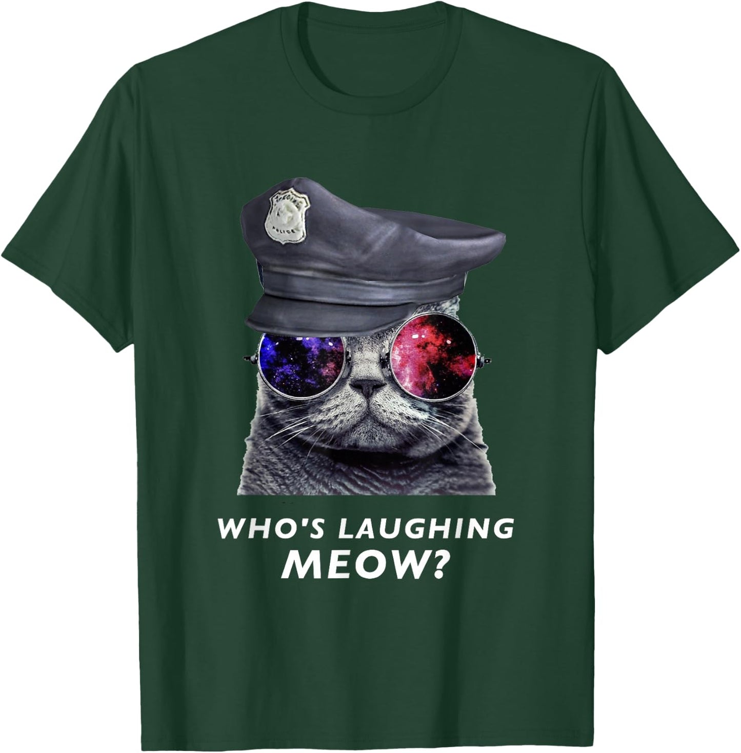 Who's Laughing Meow Shirt - Funny Cat T-Shirt - T-Shirt | Forest