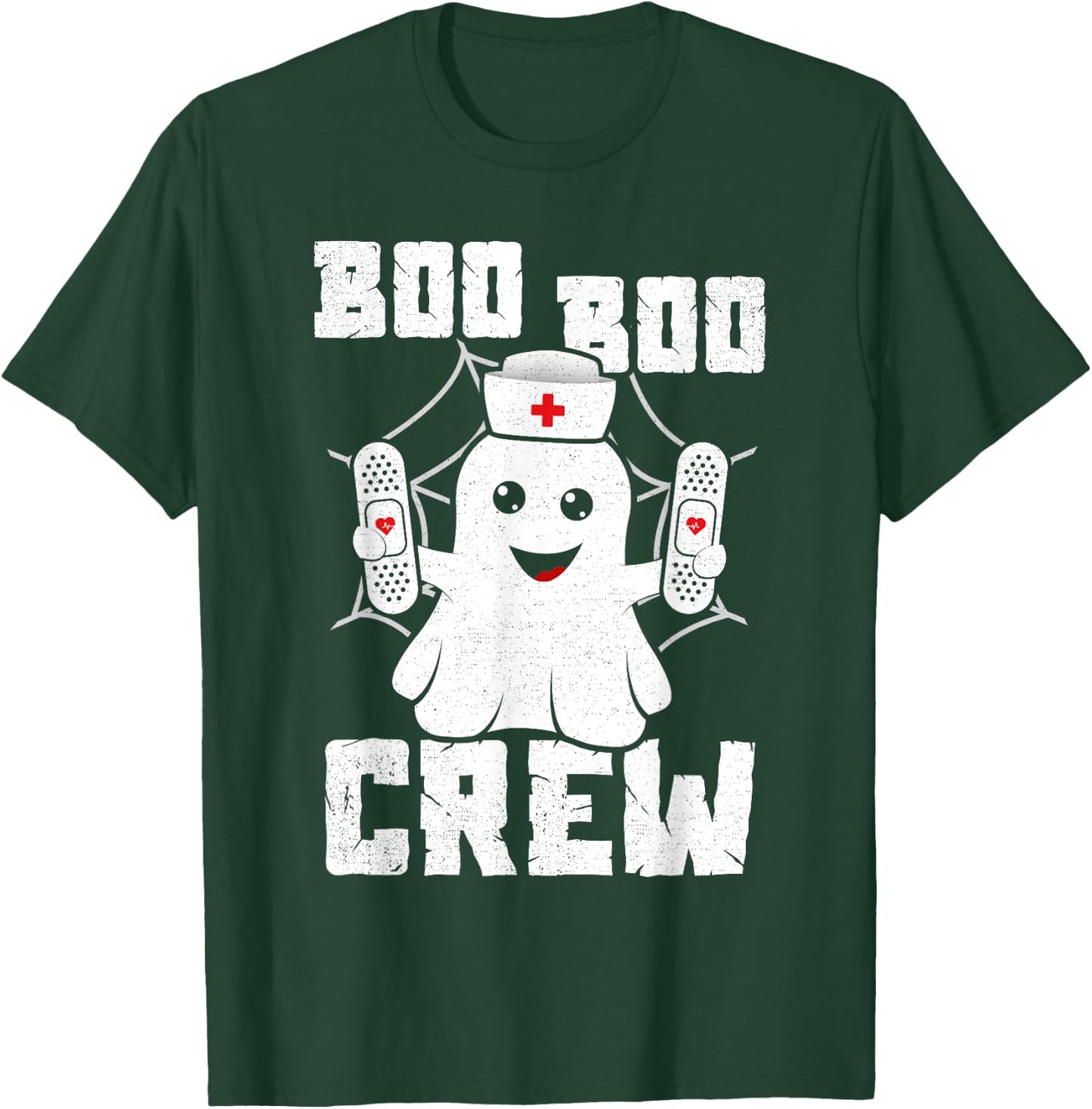 Boo Boo Crew Shirt Ghost Nurse Costume Girls Funny Halloween T-Shirt - T-Shirt | Forest