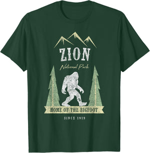 Zion National Park Shirt Vintage Bigfoot Utah Gift T-Shirt - T-Shirt | Forest