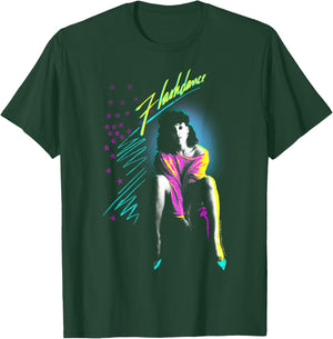 Flashdance Alex Owens Neon Title Logo T-Shirt - T-Shirt | Forest