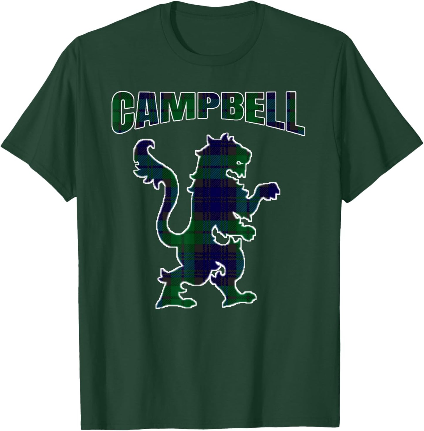 Campbell Clan Kilt Tartan Lion Namesake Scottish T-Shirt - T-Shirt | Forest