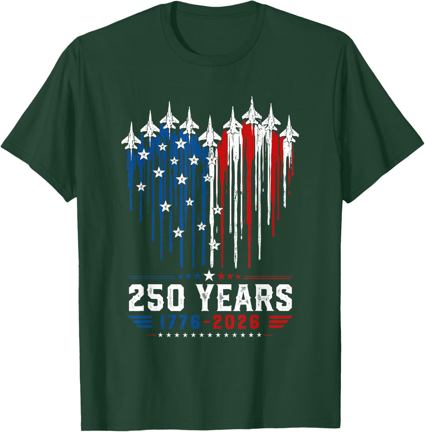 250th Anniversary USA Patriotic 250 Years American 4th July T-Shirt - T-Shirt | Forest