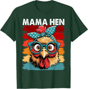 Vintage Mama Hen Chicken for Mom Farm T-Shirt - T-Shirt | Forest