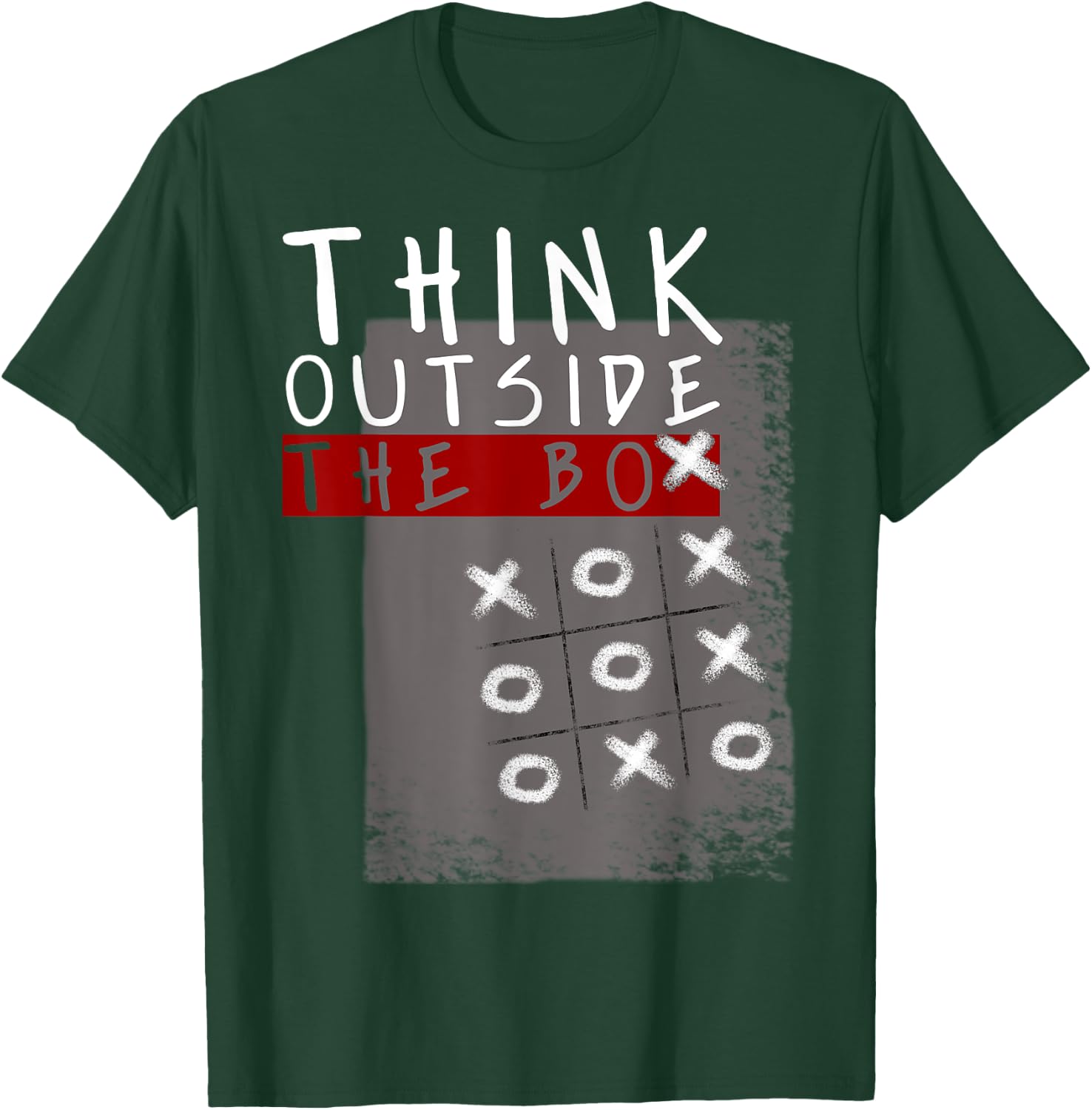 Think Outside The Box Funny Tic Tac Toe Geeks Gift T-Shirt - T-Shirt | Forest
